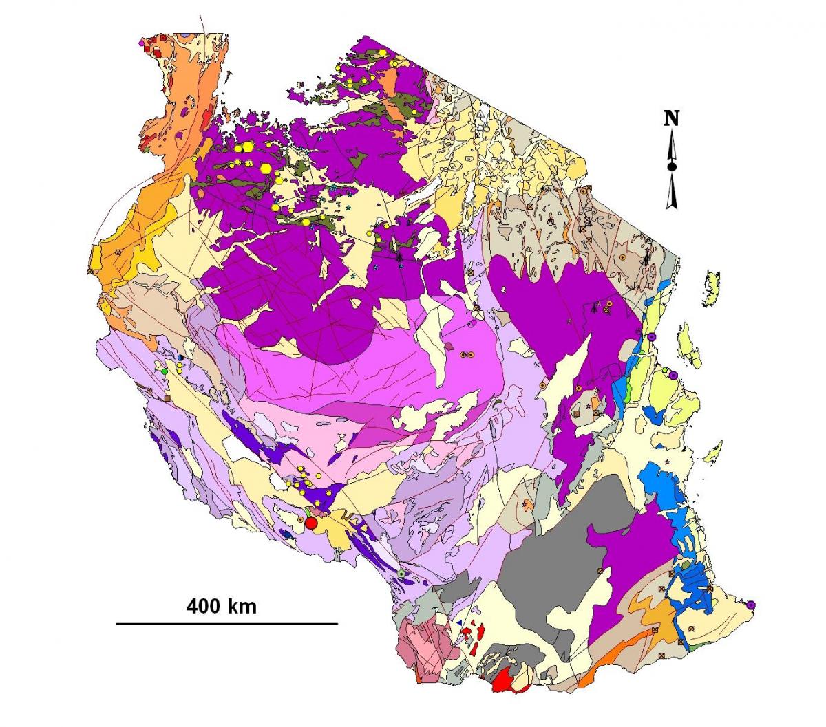 Mapa geológico da tanzânia