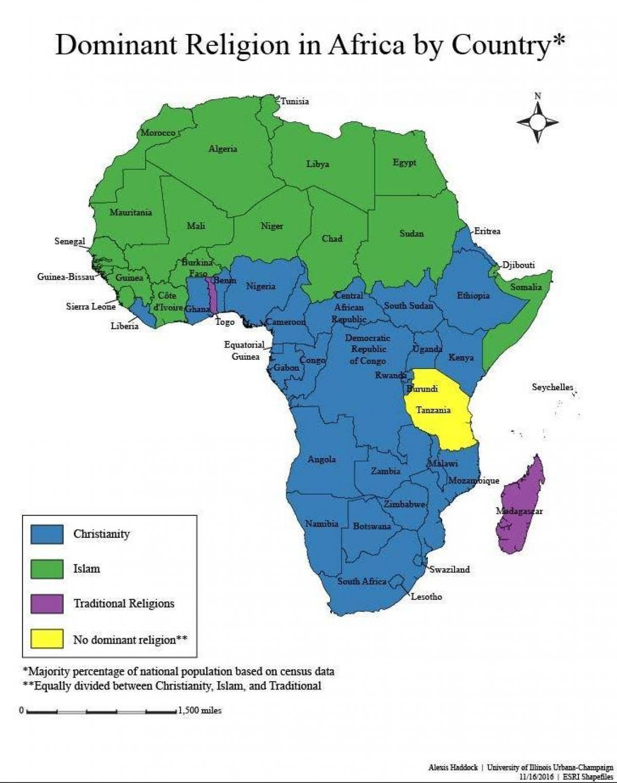 Mapa da tanzânia religião