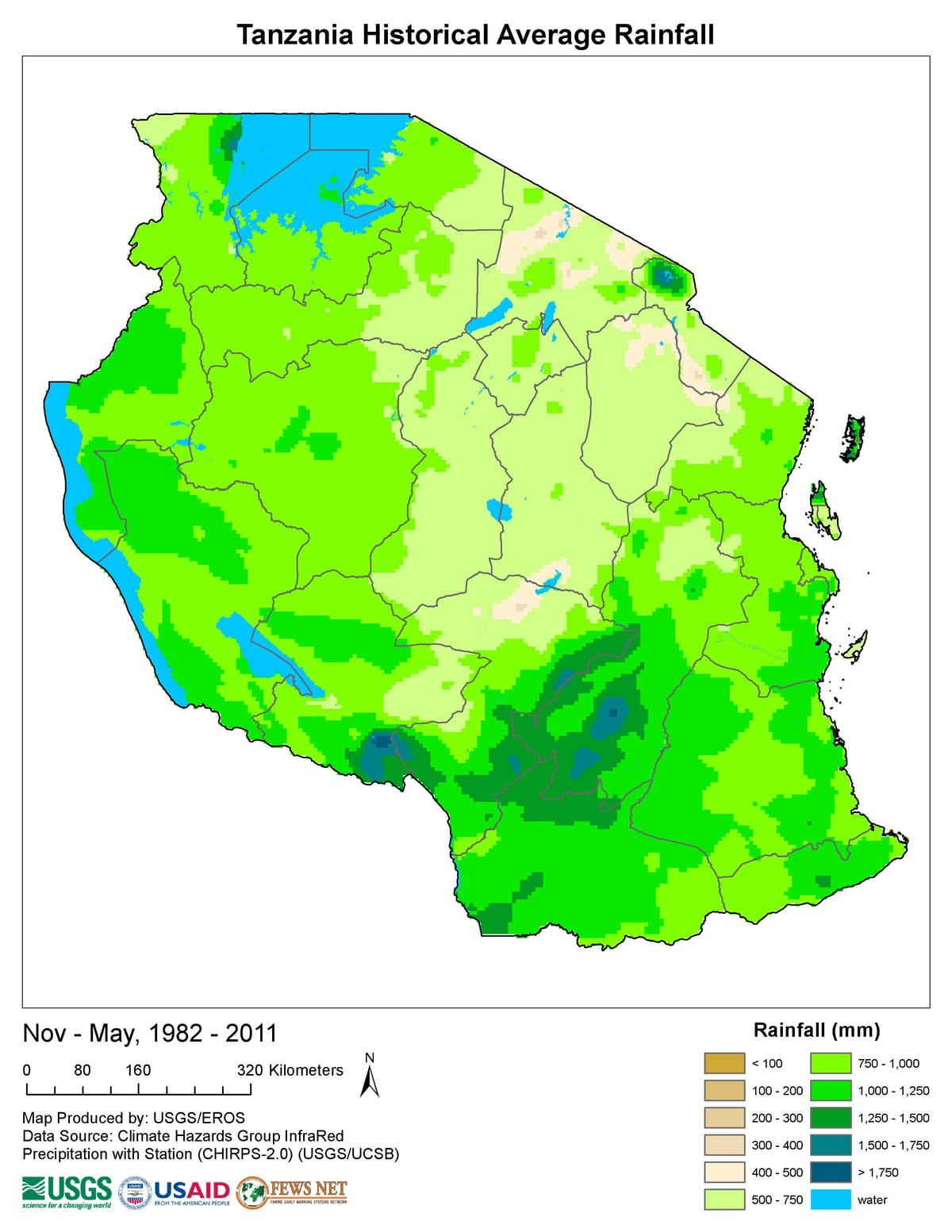 Mapa da tanzânia clima