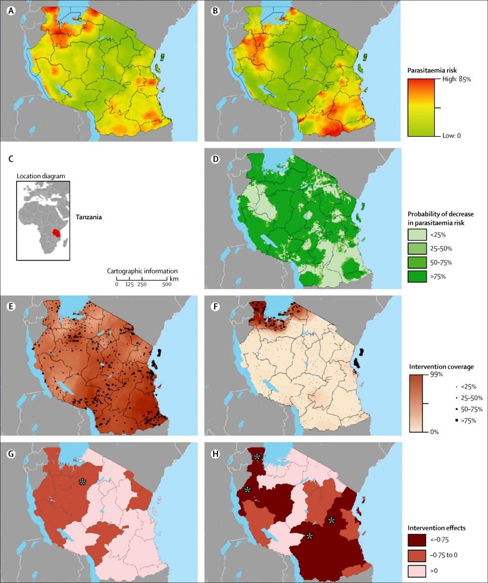 Mapa da malária na tanzânia 