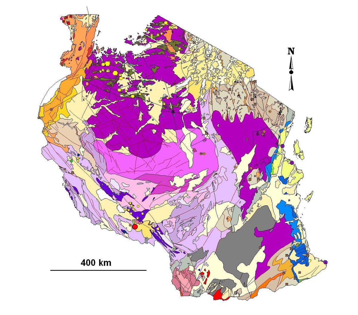 Mapa geológico da tanzânia