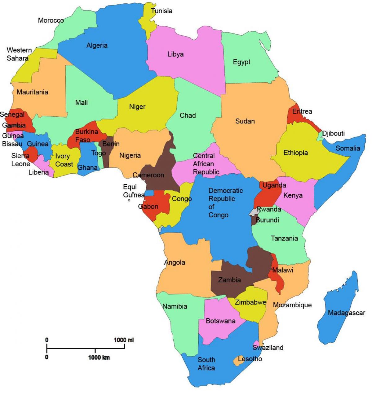 mapa da áfrica mostrando tanzânia
