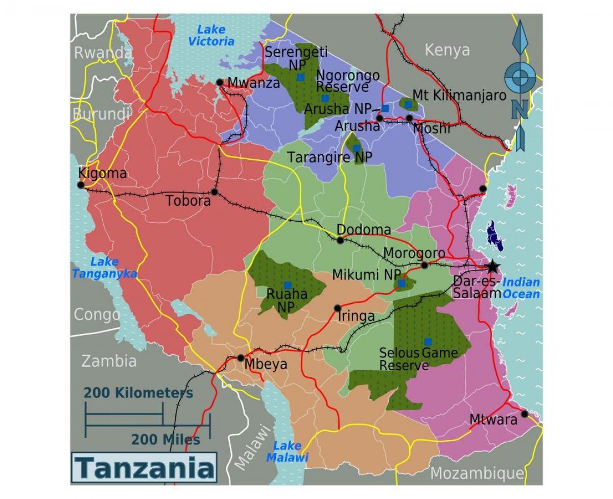 Mapa da tanzânia idioma