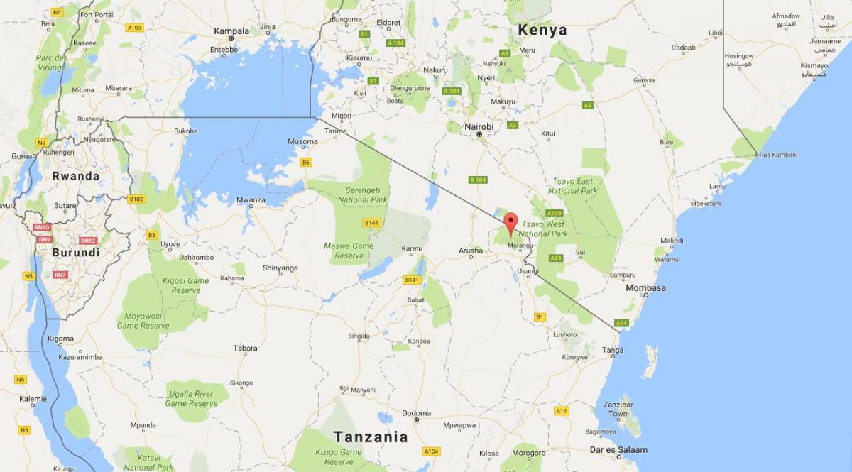 tanzânia localização no mapa