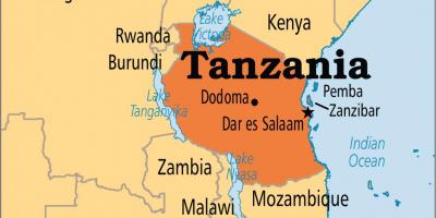 Mapa de dar es salaam, tanzânia