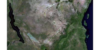 Mapa de satélite tanzânia