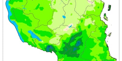 Mapa da tanzânia clima