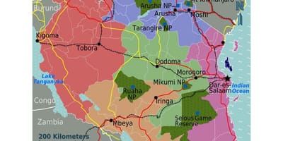 Mapa da tanzânia idioma