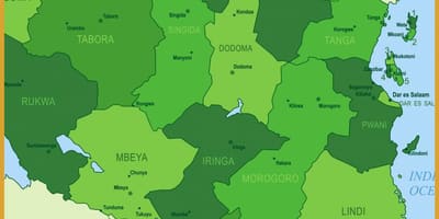 Mapa de vegetação da tanzânia