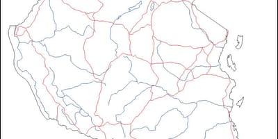 Mapa em branco da tanzânia