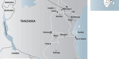 Mapa da tanzânia minas de ouro