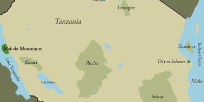 Mapa da tanzânia montanhas