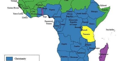 Mapa da tanzânia religião